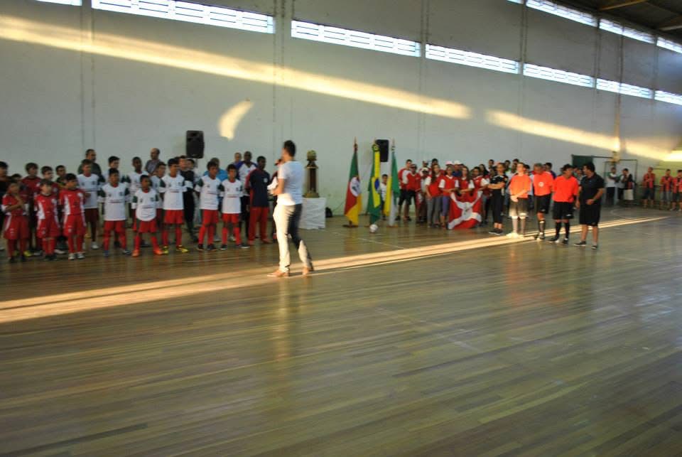 Visão geral do ginásio na cerimônia